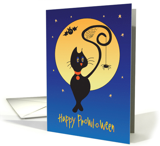 Hand Lettered Halloween Prowl O Ween Prowling Black Cat... (1770292)