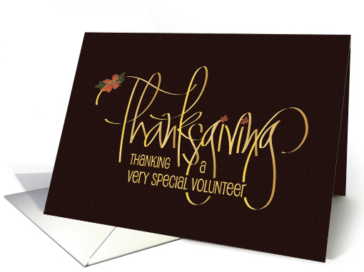 Hand Lettered Thanksgiving for Volunteer Floral and Leaf... (1771358)