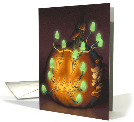 Jack O Shrooms Halloween Jack O Lantern card (1776042)