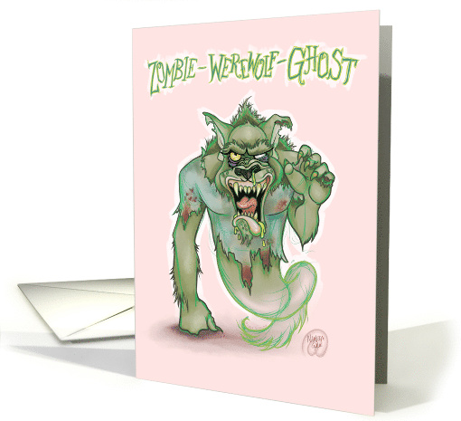 Halloween Zombie Werewolf Ghost card (1786080)