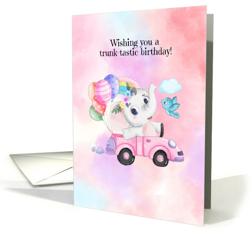 Cute Elephant Birthday for Girls card (1787418)