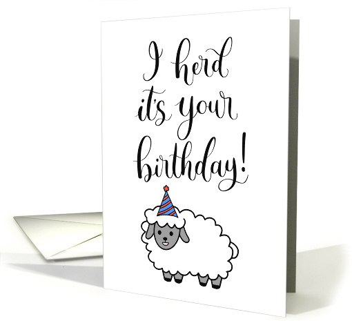 Happy Birthday with Birthday Hat Herd card (1800988)