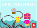 happy birthday, animated, funny, epic birthday, kraken, cupcake
