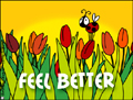 feel better, get well soon, ill, tulips, hospital, surgery,