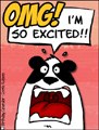 panda,excited,happy,glad,good news,OMG,promotion,friend,