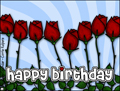 happy birthday, b-day, congratulations, flowers, red roses, rose, bday, red, thorns, love, family, cousin, relative, parents