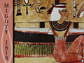 mighty isis, egypt, hieroglyphics, egyptian goddess, wall painting, tomb
