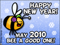2010, happy new year, bee