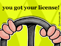 landmark drivers license, license to drive, learner's license, legal, congratulations, congrats, gratz, congratz