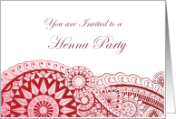Wine Henna Mehndi Party Invitation card