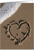 sandy little heart of mine... written in sand card