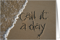 beach retirement invitation - call it a day card