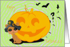 French BUlldog Halloween Card