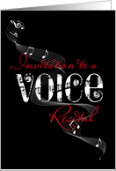 Voice recital invitation card