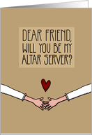 Friend - Will you be my Altar Server? - from lesbian couple card