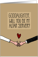 Goddaughter - Will you be my Altar Server? card