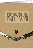 Zombie themed Wedding Gift Thank You card