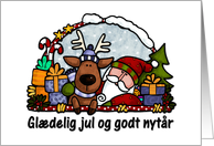 santa and reindeer -...