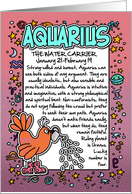 Zodiac Birthday - Aquarius card