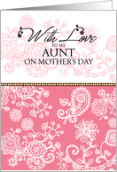 Aunt - pink mendhi - With Love on Mother’s Day card