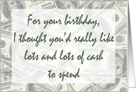 Cash Birthday Humor