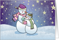 Snowman Hugs Holiday...