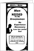 Groomsmen wanted