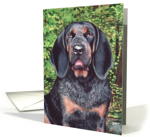 Coonhound Dog Painting card (129467)