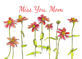 Miss You Mom Red...
