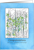 Congratulations Summer Internship Colorful Wildflowers Watercolor card