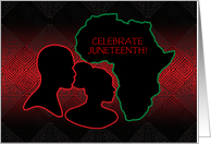 Juneteenth You Customize Front Text Colors of the Flag of Africa card