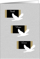 Christian Wedding Invitation -- Doves card