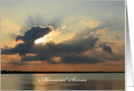 Memorial Service Invitation -- Gorgeous Sunset card