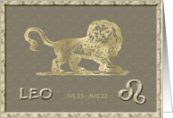 Leo Birthday Card