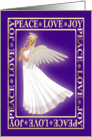 Angel - Love, Joy, Peace card
