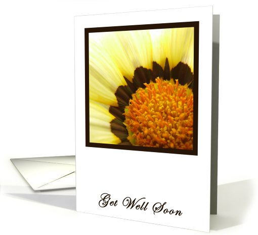 Yellow & Brown Flower Get Well card (416262)