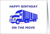 Happy Birthday Intermodal Truck Driver card