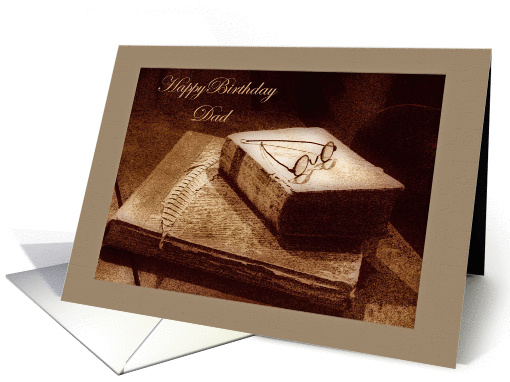 Happy Birthday Dad,good books card (518751)