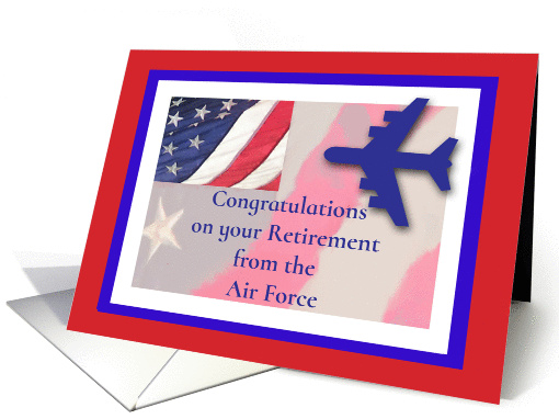 Congratulations Air force Retirement Flag card (923104)