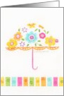 Bridal Shower Congratulations Flower Umbrella Forever Joy Happiness card