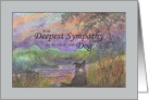 Deepest sympathy, loss of dog, peaceful evening scene, card