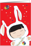 happy space bunny