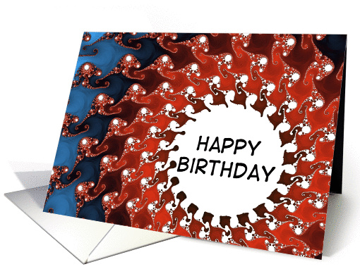 Happy Birthday - Fractal Art card (323382)