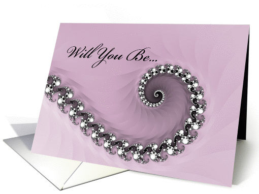 Will you be my Bridesmaid Pink Swirl card (323408)