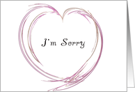 I’m Sorry - Pink Fractal Heart card