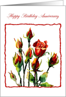 birthday anniversary roses card