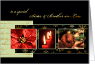 Merry Christmas to my sister & brother-in-law, gold effect card