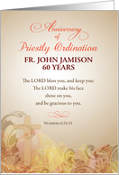 Custom Name and Year Priest 60th Anniversary of Ordination card