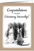 Congratulations on Veterinary Internship Dog and Cat card