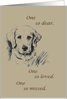 Dog Sympathy So Missed card
